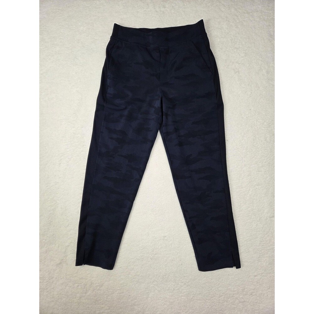 Athleta Brooklyn Ankle Pants Sz 6 Navy Blue Camo Stretch Casual‎ Joggers Lounge